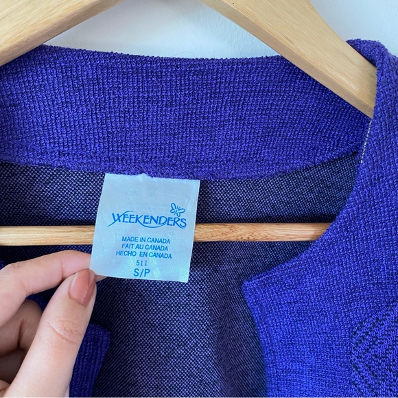 Vintage Purple Jacket Open Blazer - Picture 6 of 6